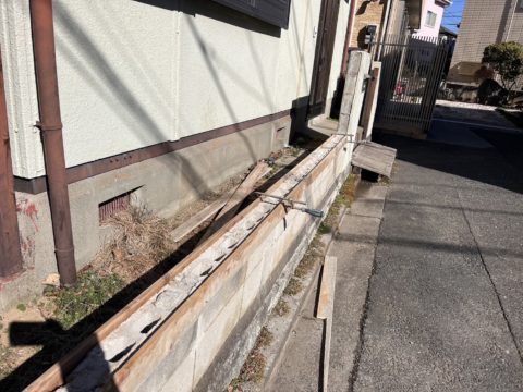 埼玉県さいたま市　ブロック塀補修工事